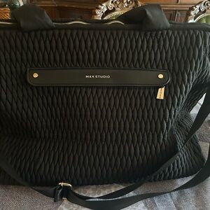 Max Studio Elegant Black Quilted Tote